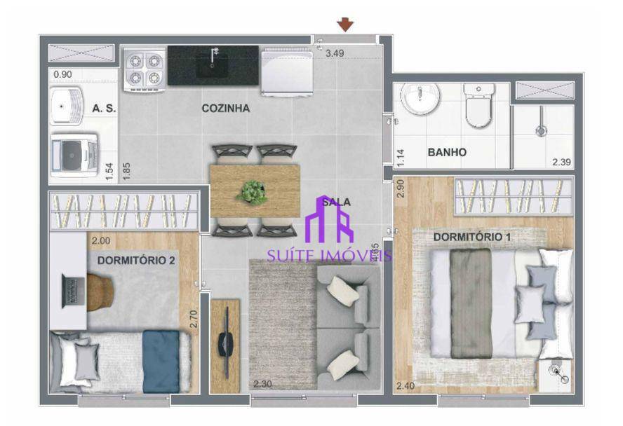 Apartamento à venda com 2 quartos, 34m² - Foto 22