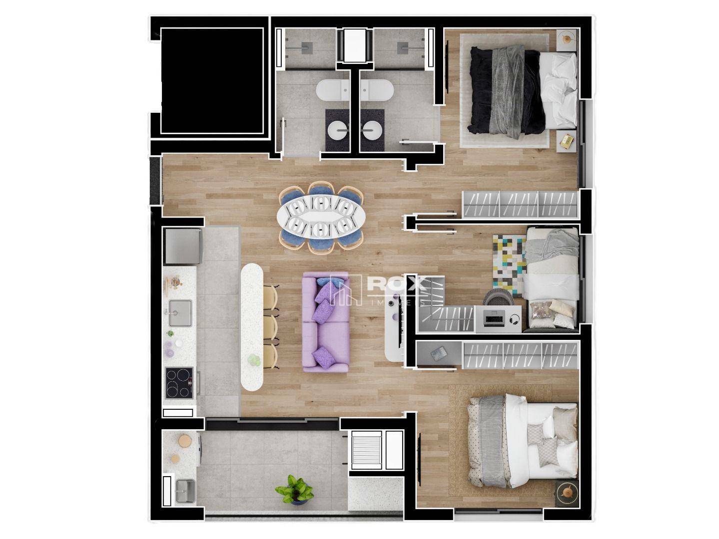 Apartamento à venda com 2 quartos, 6532m² - Foto 3