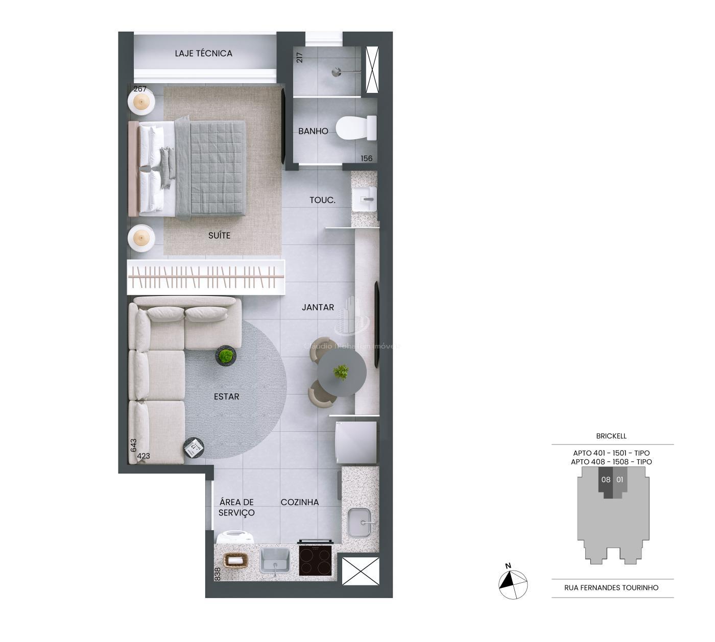 Apartamento à venda com 1 quarto, 35m² - Foto 23