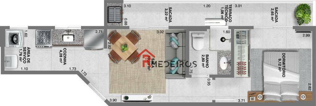 Apartamento à venda com 1 quarto, 40m² - Foto 16