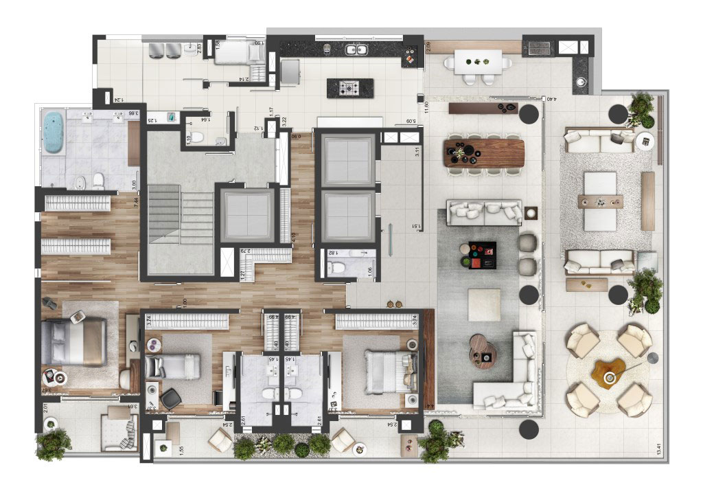 Apartamento à venda com 4 quartos, 322m² - Foto 8