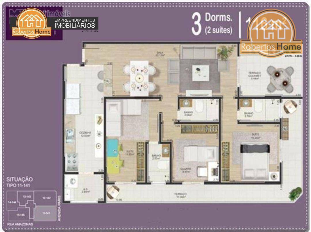 Apartamento à venda com 3 quartos, 116m² - Foto 6