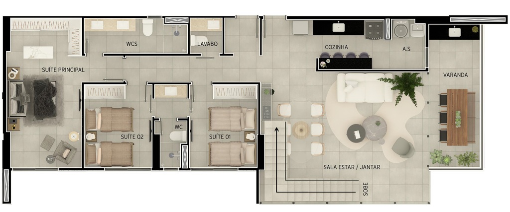 Apartamento à venda com 3 quartos, 8733m² - Foto 44