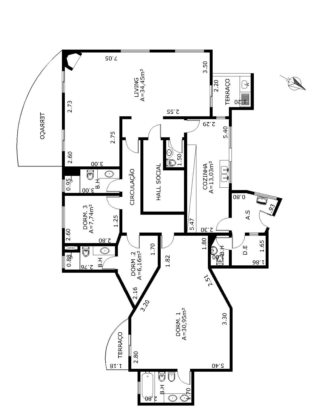 Apartamento à venda com 3 quartos, 160m² - Foto 2