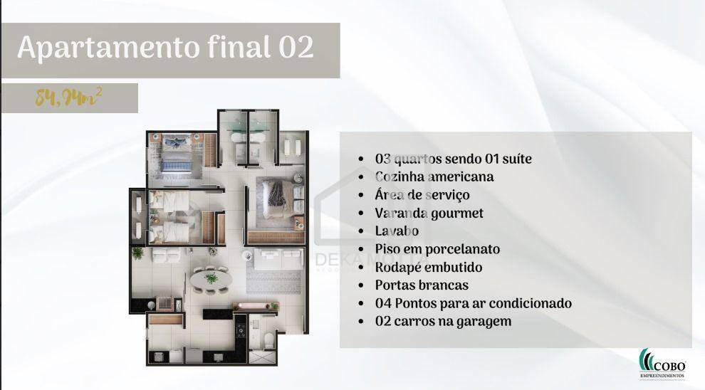 Apartamento à venda com 3 quartos, 84m² - Foto 2