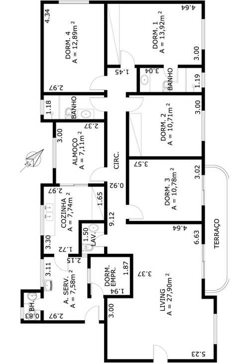 Apartamento à venda com 4 quartos, 160m² - Foto 4