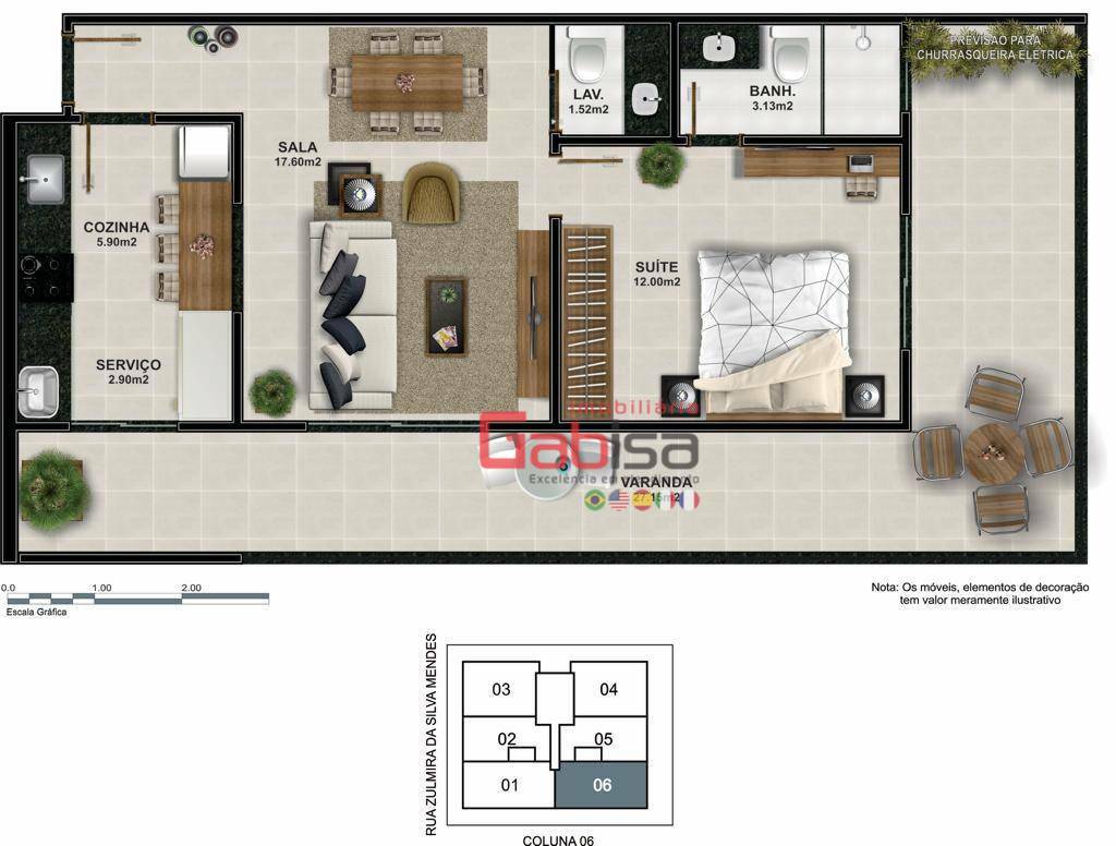 Apartamento à venda com 1 quarto, 60m² - Foto 13