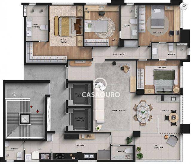 Apartamento à venda com 4 quartos, 140m² - Foto 14