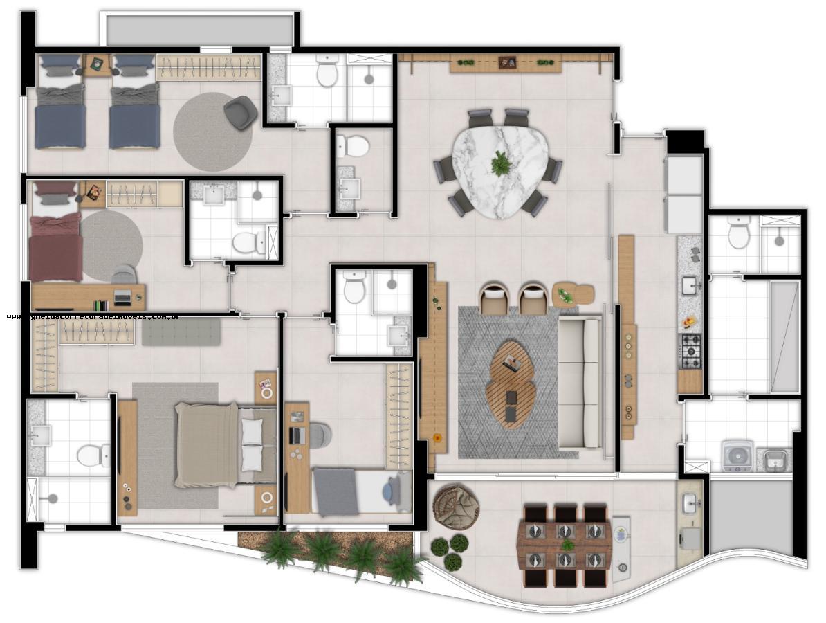 Apartamento à venda com 4 quartos, 150m² - Foto 4