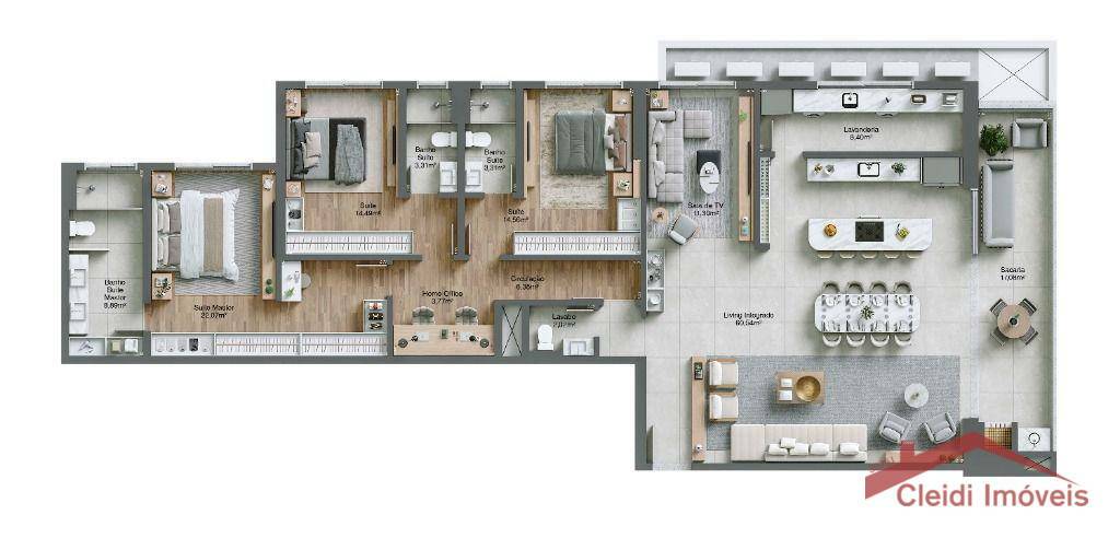 Apartamento à venda com 4 quartos, 199m² - Foto 25