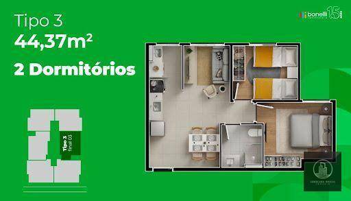 Apartamento à venda com 2 quartos, 49m² - Foto 5