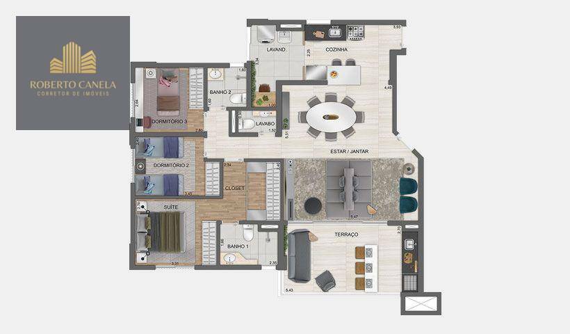 Apartamento à venda com 3 quartos, 112m² - Foto 4