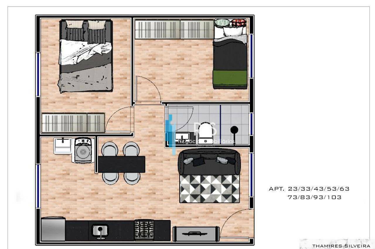 Apartamento à venda com 2 quartos, 43m² - Foto 5