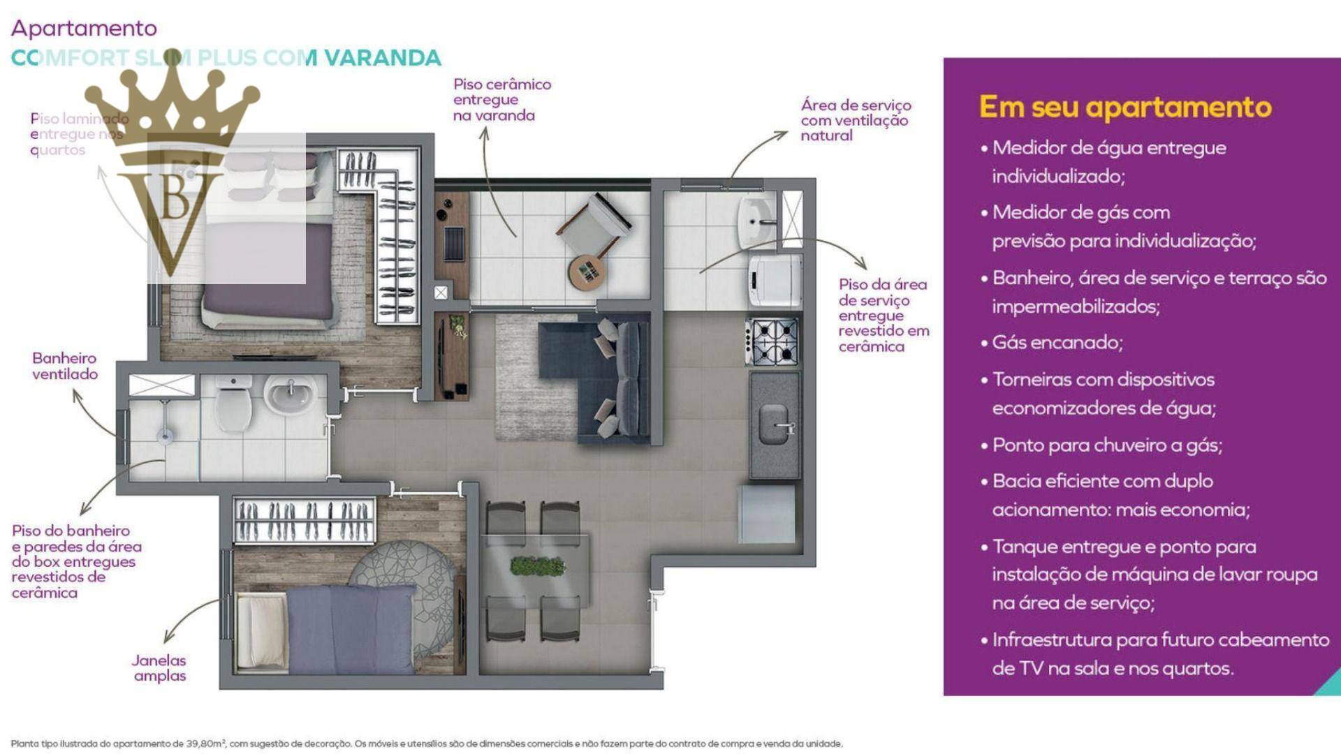 Apartamento à venda com 2 quartos, 40m² - Foto 13