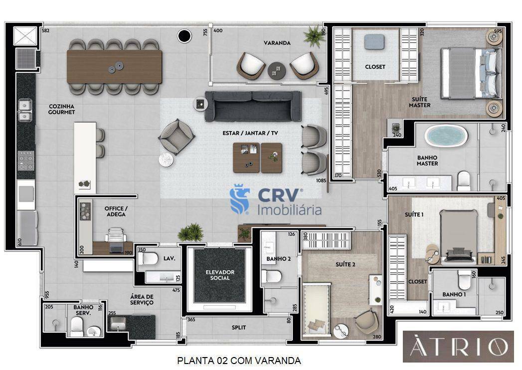 Apartamento à venda com 3 quartos, 185m² - Foto 6