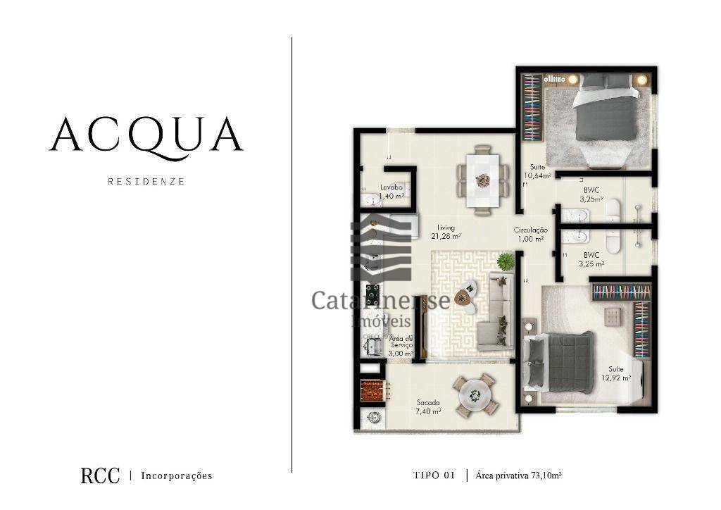 Apartamento à venda com 2 quartos, 68m² - Foto 7