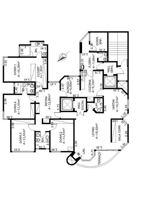 Apartamento à venda com 4 quartos, 200m² - Foto 7