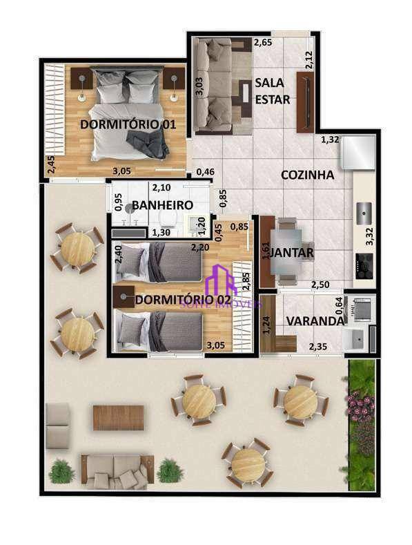 Apartamento à venda com 2 quartos, 61m² - Foto 8