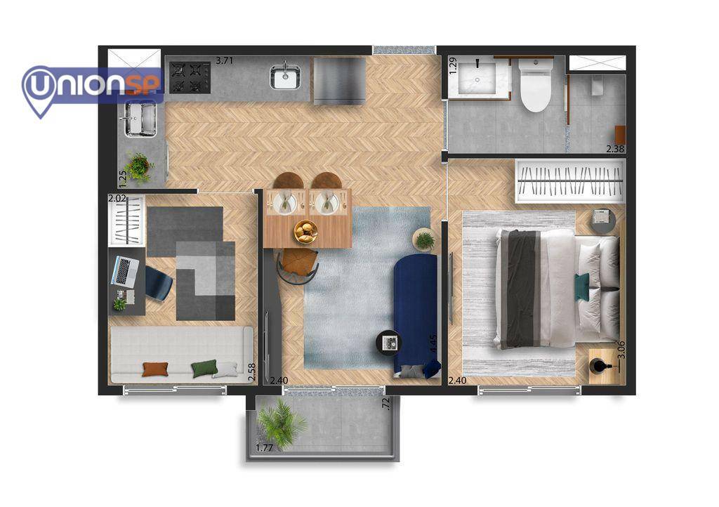 Apartamento à venda com 1 quarto, 28m² - Foto 18