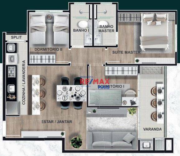 Apartamento à venda com 2 quartos, 48m² - Foto 2