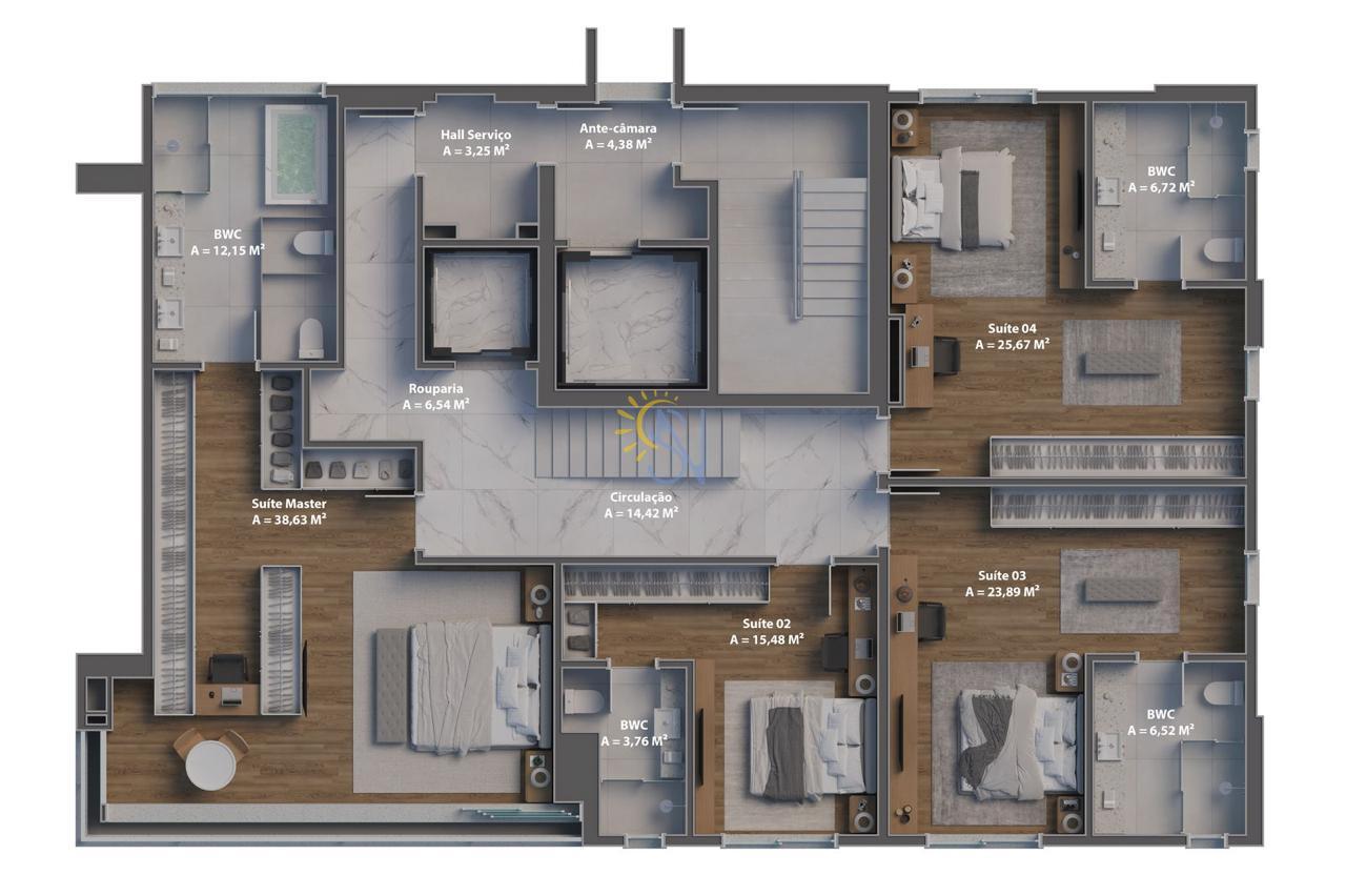 Apartamento à venda com 4 quartos, 190m² - Foto 36