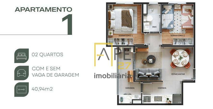 Apartamento à venda com 2 quartos, 38m² - Foto 27