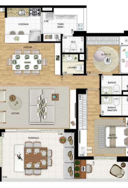 Apartamento à venda com 2 quartos, 70m² - Foto 10