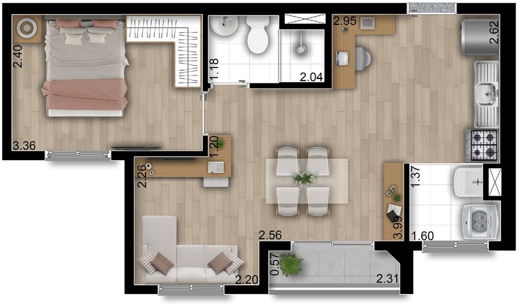 Apartamento à venda com 2 quartos, 39m² - Foto 18