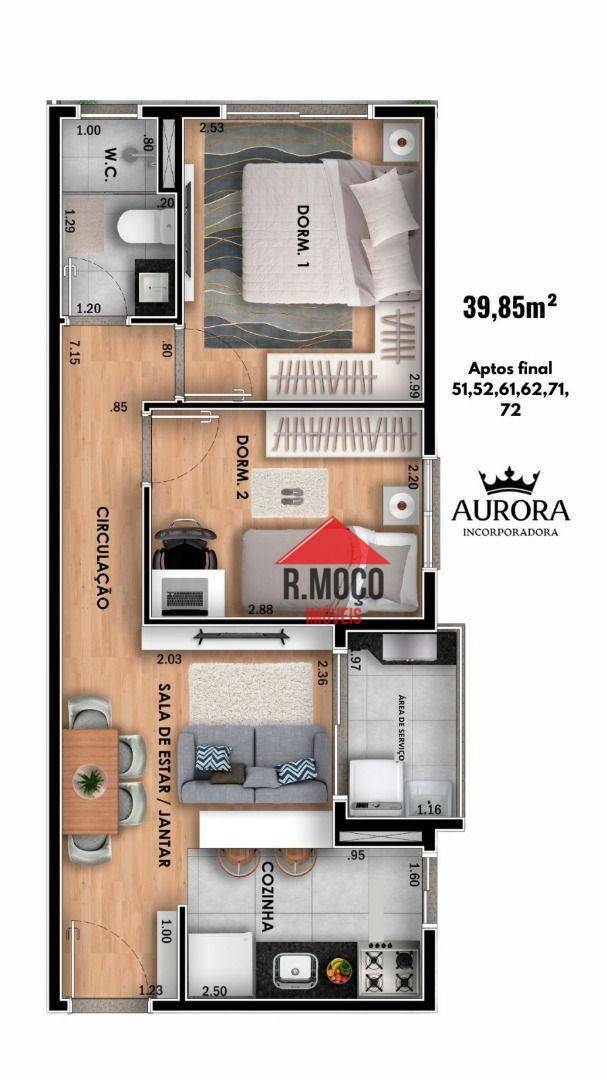 Apartamento à venda com 2 quartos, 42m² - Foto 8