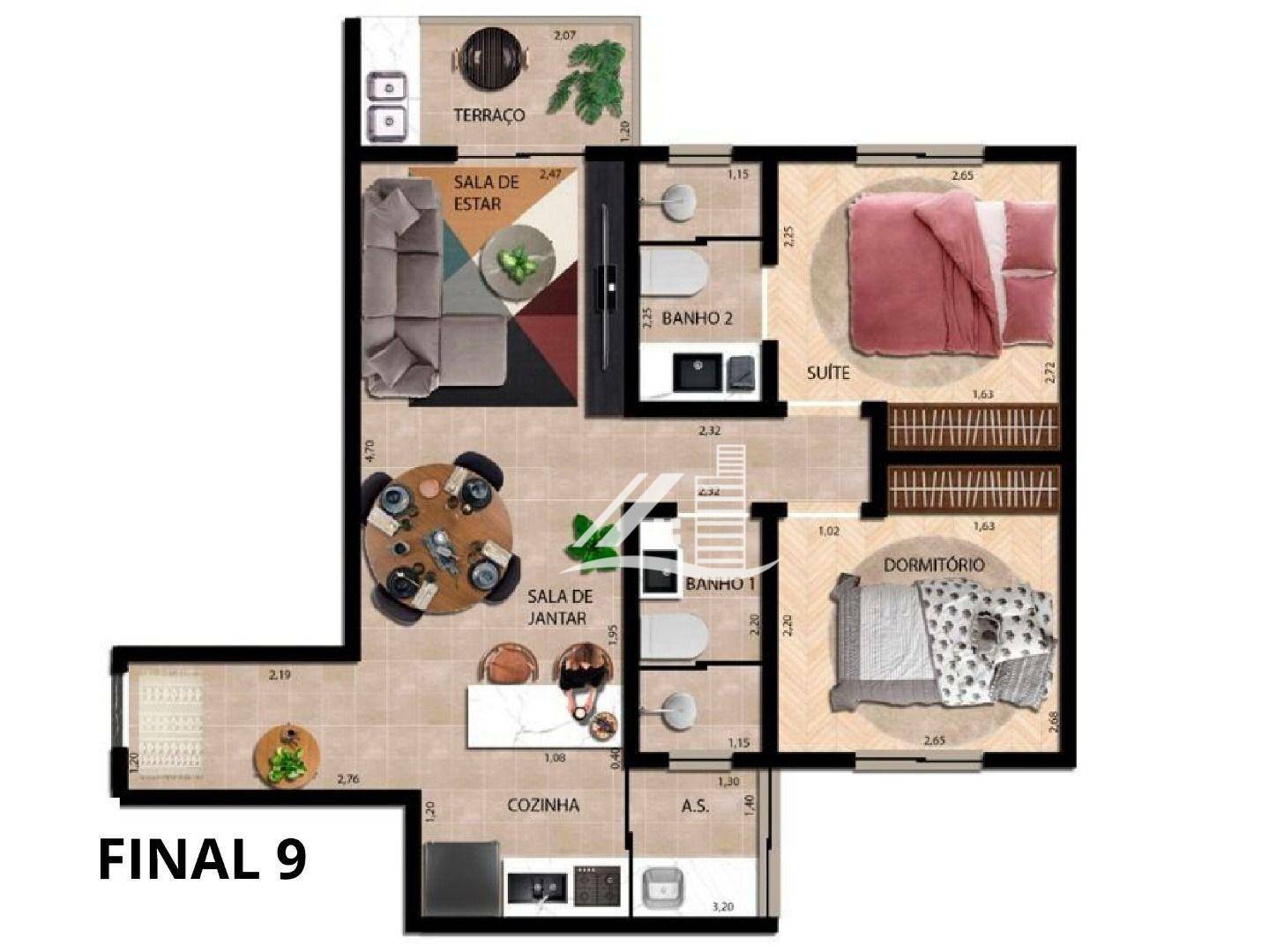 Apartamento à venda com 2 quartos, 52m² - Foto 5