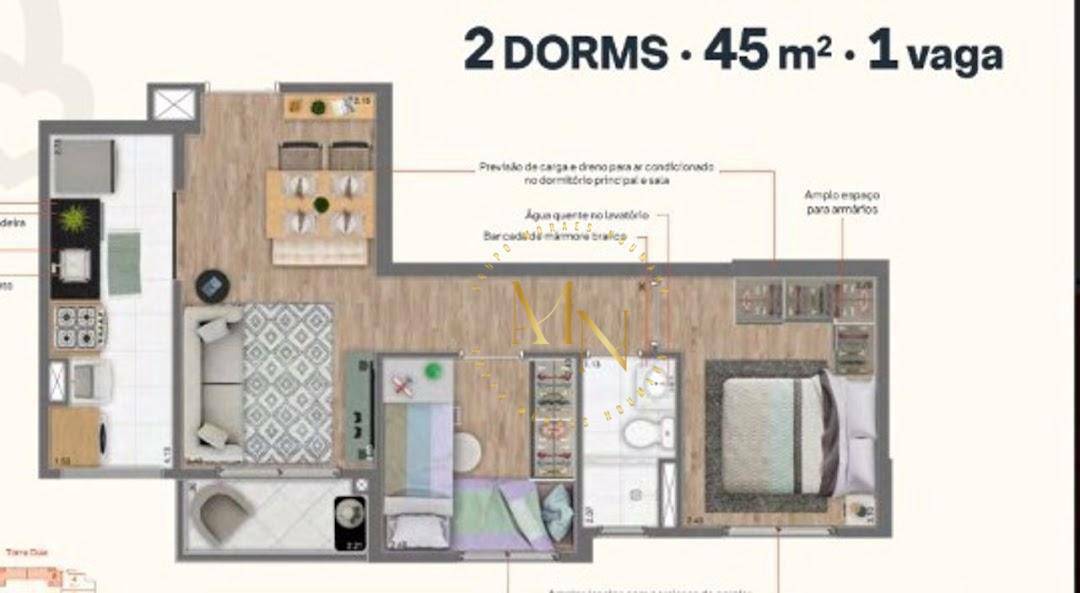 Apartamento à venda com 2 quartos, 45m² - Foto 17