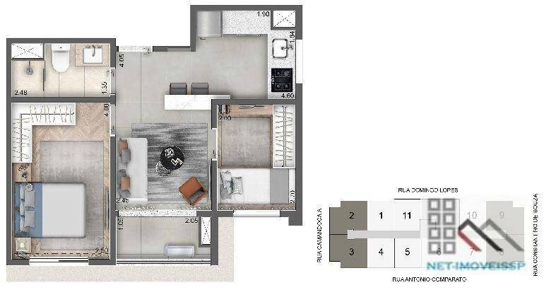 Apartamento à venda com 2 quartos, 44m² - Foto 18