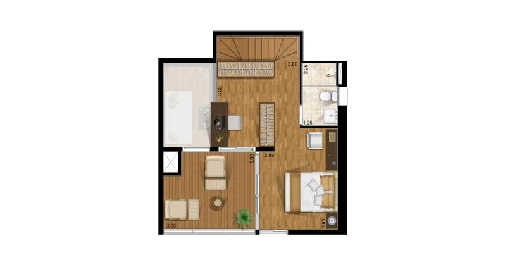 Apartamento à venda com 2 quartos, 181m² - Foto 3