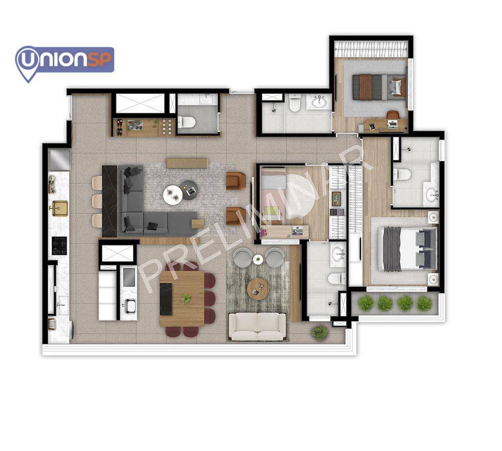 Apartamento à venda com 3 quartos, 128m² - Foto 4