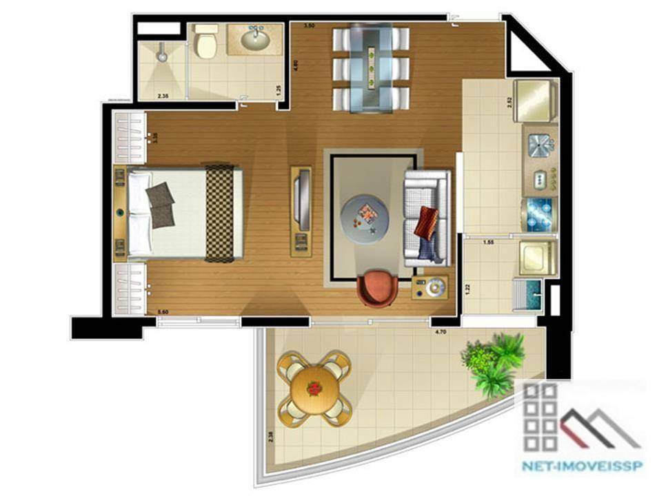 Apartamento à venda com 1 quarto, 46m² - Foto 36