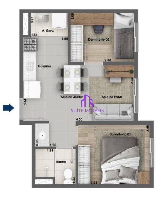 Apartamento à venda com 2 quartos, 35m² - Foto 64