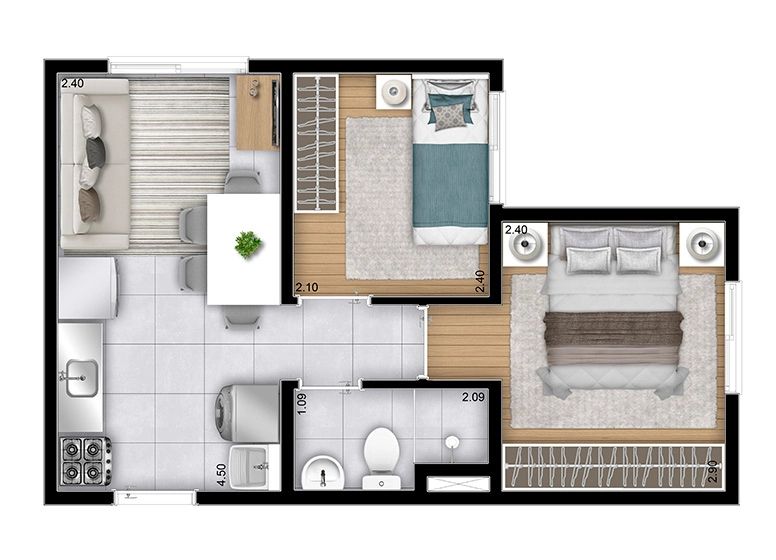 Apartamento à venda com 2 quartos, 31m² - Foto 11