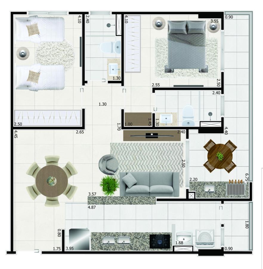 Apartamento à venda com 2 quartos, 80m² - Foto 7