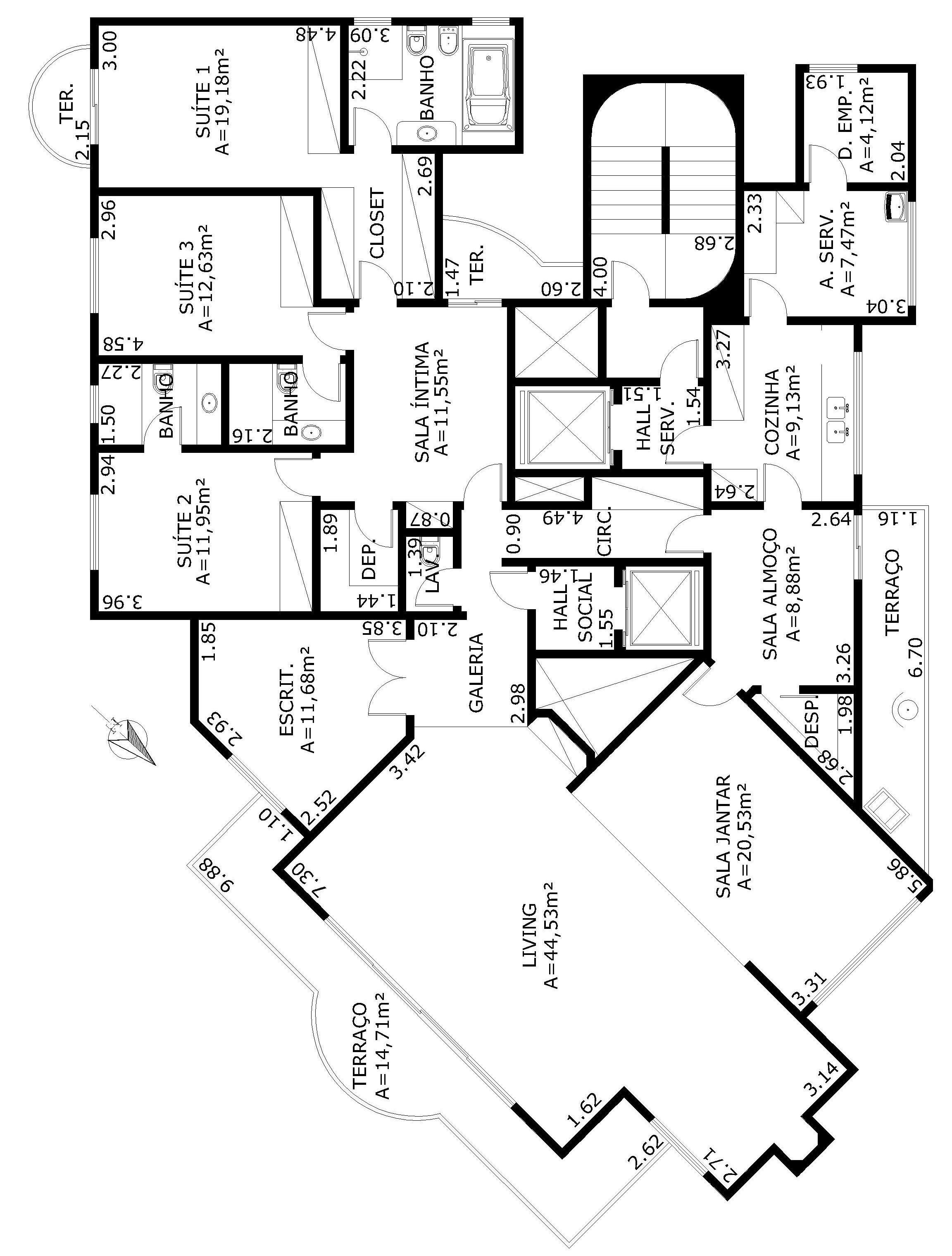 Apartamento à venda com 4 quartos, 233m² - Foto 2