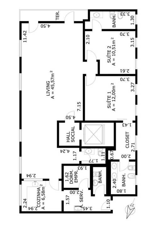 Apartamento à venda com 4 quartos, 238m² - Foto 2