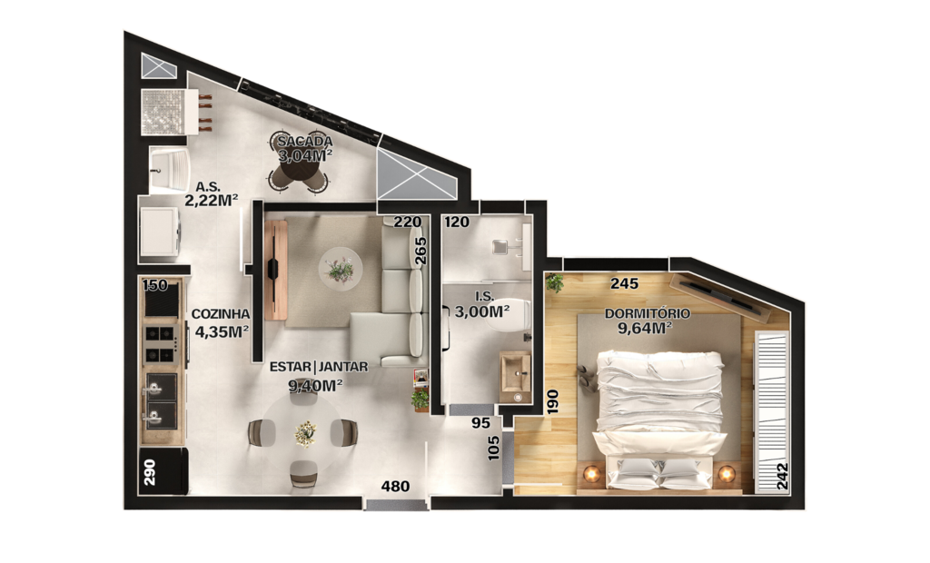 Apartamento à venda com 1 quarto, 46m² - Foto 31