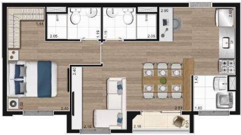 Apartamento à venda com 2 quartos, 37m² - Foto 23