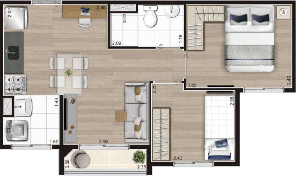 Apartamento à venda com 2 quartos, 37m² - Foto 10