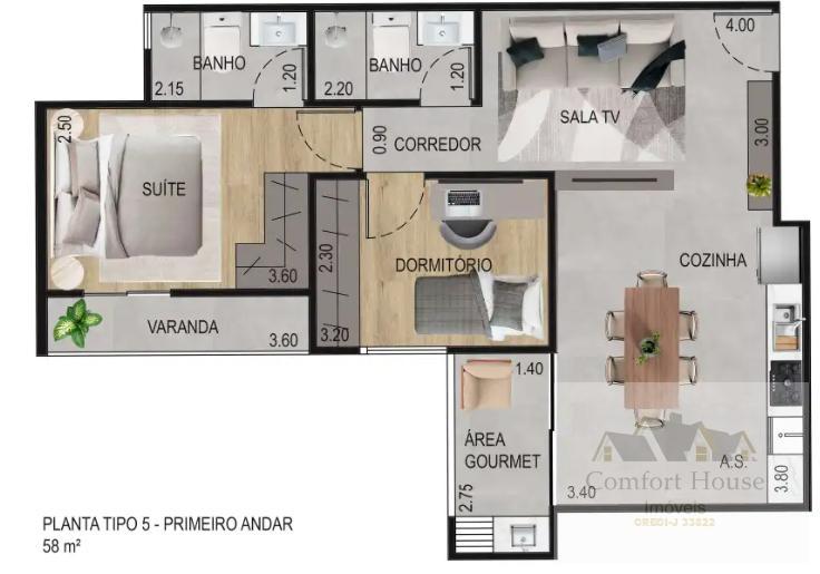 Apartamento à venda com 2 quartos, 58m² - Foto 12