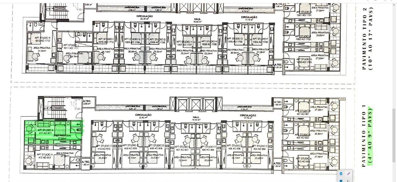 Apartamento à venda com 1 quarto, 27m² - Foto 5