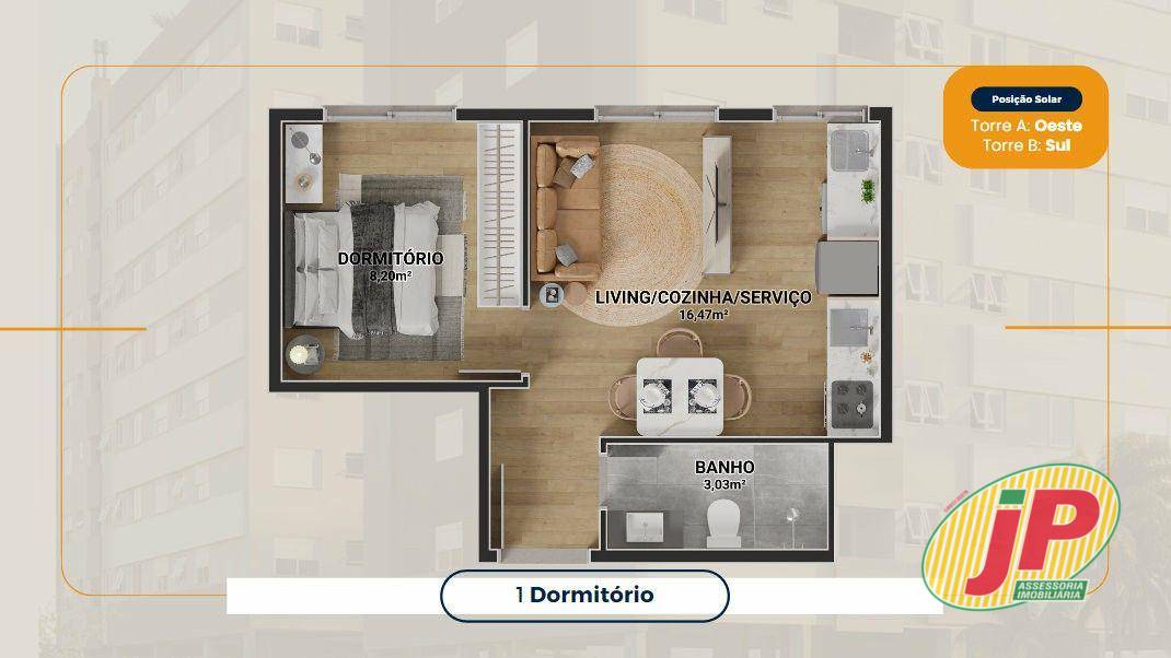 Apartamento à venda com 1 quarto, 33m² - Foto 11