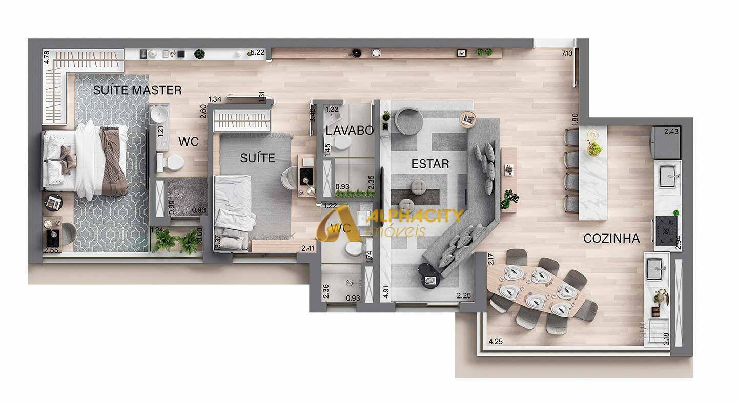 Apartamento à venda com 2 quartos, 90m² - Foto 3