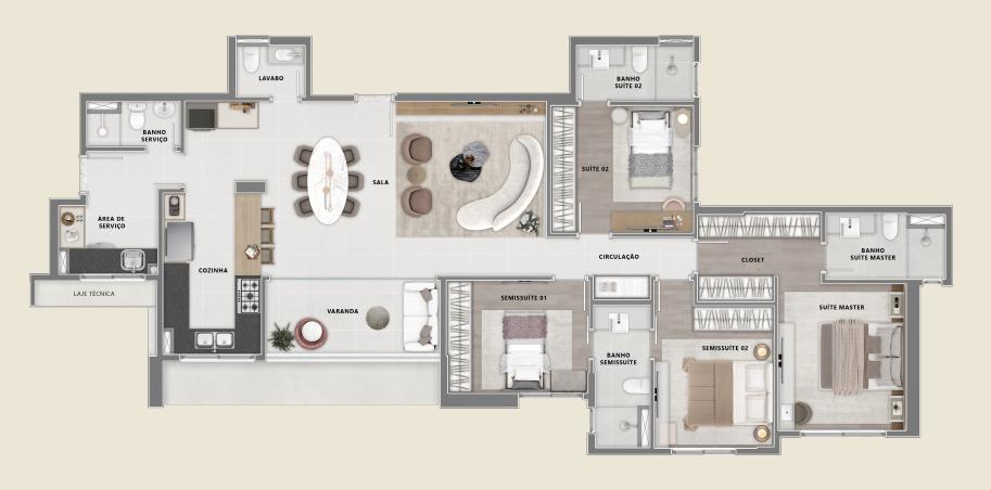 Apartamento à venda com 4 quartos, 157m² - Foto 28