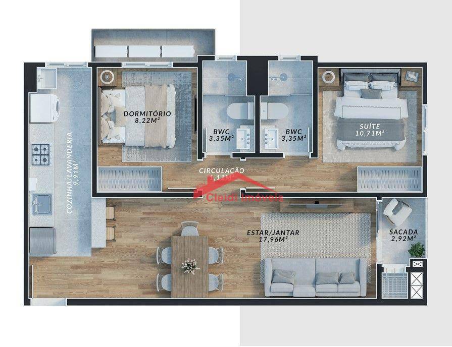 Apartamento à venda com 2 quartos, 57m² - Foto 18