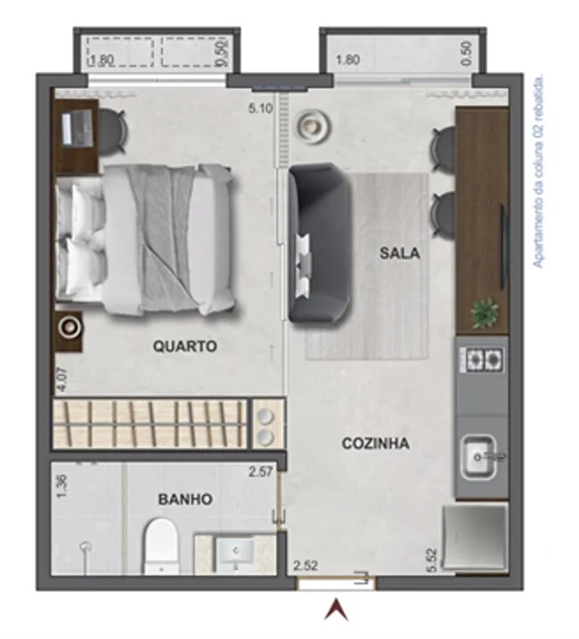 Apartamento à venda com 1 quarto, 41m² - Foto 21